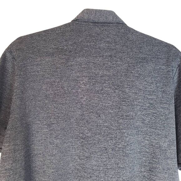 Adidas Marled Short Sleeve Performance Golf Polo Shirt Blue Grey UPF 30 Medium - Picture 5 of 12